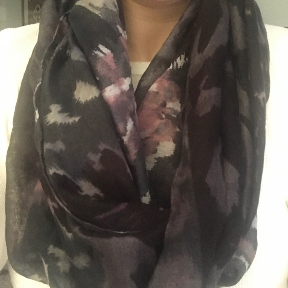 Black and Purple and Pink Infinity Scarf.